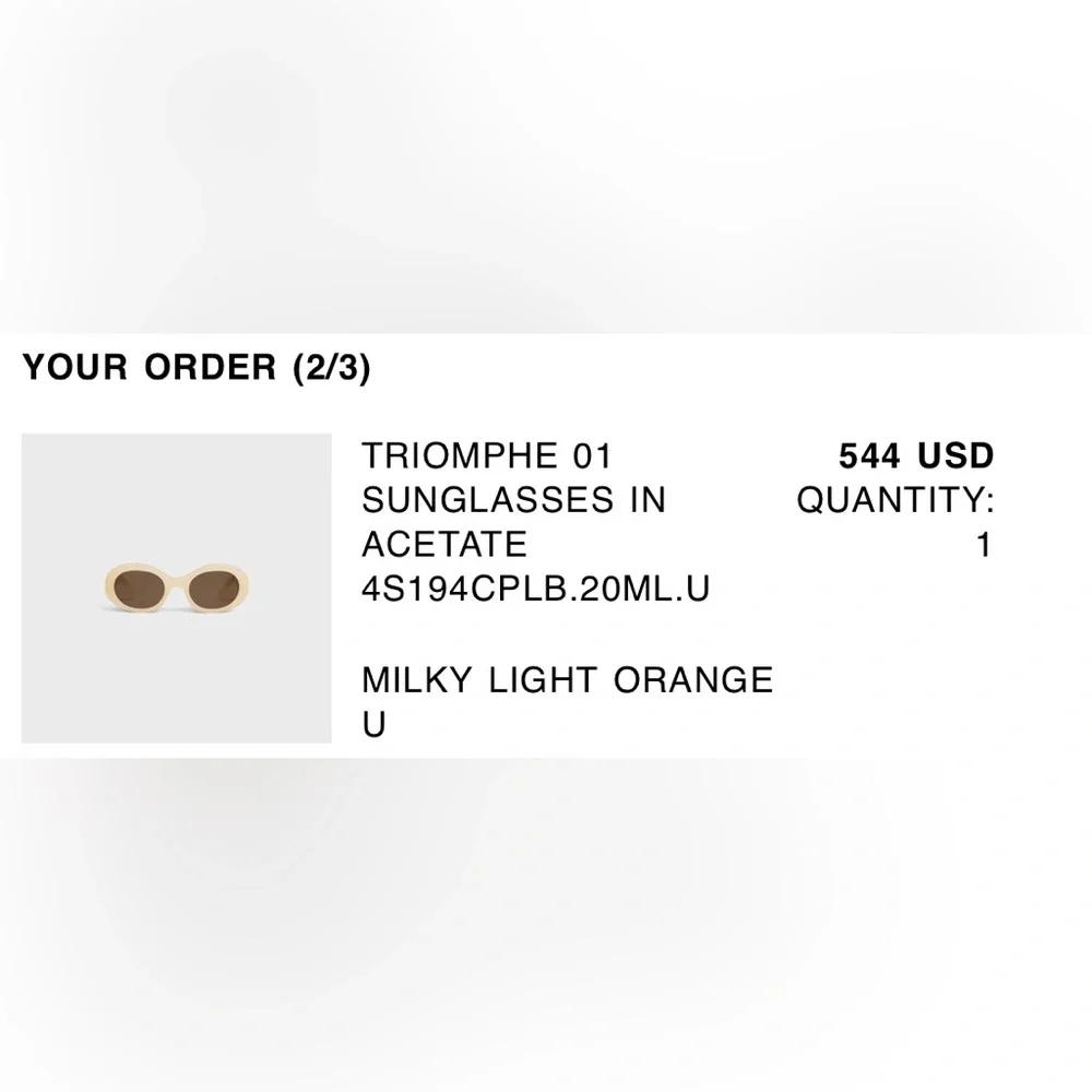 Celine Pale Yellow Oval Sunglasses